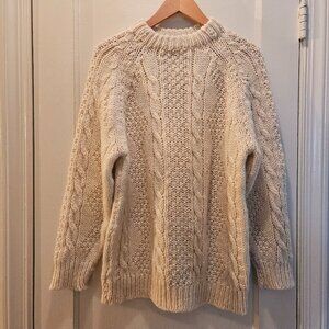 100% Wool Fisherman Aran Sweater